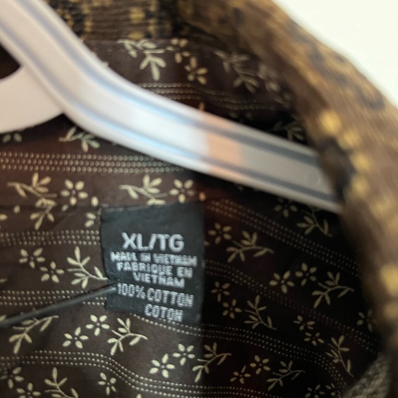 Age of Wisdom Mens XL Snap Button Down Shirt with Unique Patern - Picture 4 of 9